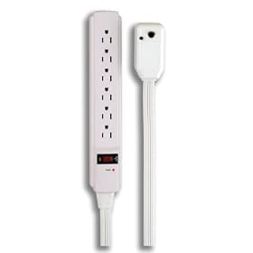 First Alert Fire Shield Protected 6 Outlet White Surge Strip with 12-Foot Cord and 15-Amp Circuit... by First Alert