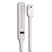 FIRST ALERT 90885 Fire Shield Protected 6 Outlet White Surge Strip with 12-Foot Cord and 15-Amp Circuit Breaker 1350-Joules