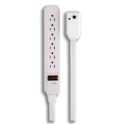 Tools: FIRST ALERT 90885 3FA 011 Fire Shield Protected 6 Outlet White Surge Strip with 12 Foot Cord and 15 Amp Circuit Breaker 1350 Joules