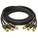 Electronics : ESE 201924 50 Ft RCA Male to Male x 3 Video Dubbing Cable w/ Gold Metal Plugs