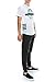JC DISTRO Mens Hipster Hip Hop Freedom Stripes Graphic Mesh Trim White T-Shirt, Medium