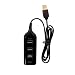 Aquarius USB Multi Hub Expansion Splitter with 4 Port - Black