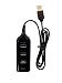 Aquarius USB Multi Hub Expansion Splitter with 4 Port - Black