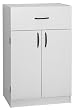 1 Drawer/ 2 Door Base Cabinet in White Stipple Finish By Ameriwood Furniture