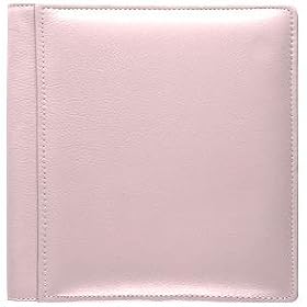 Baby Pink RODEO pebble-grain #106 scrapbook album features soft leather by Ra...