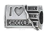 Zable(tm) Sterling Silver I Love Chocolate Bead / Charm
