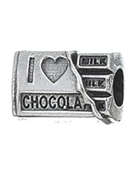 Sterling Silver I Love Chocolate Zable Bead Charm BZ2110