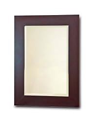 Elite Home Fashions Chatham Collection Framed Beveled-Edge Glass Mirror, Dark Espresso