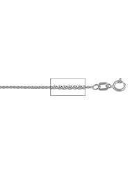 14 kt White Gold Wheat Chain Necklace 0.8mm 24 inches