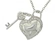 Keys to My Heart Diamond Pendant & Necklace in White Gold
