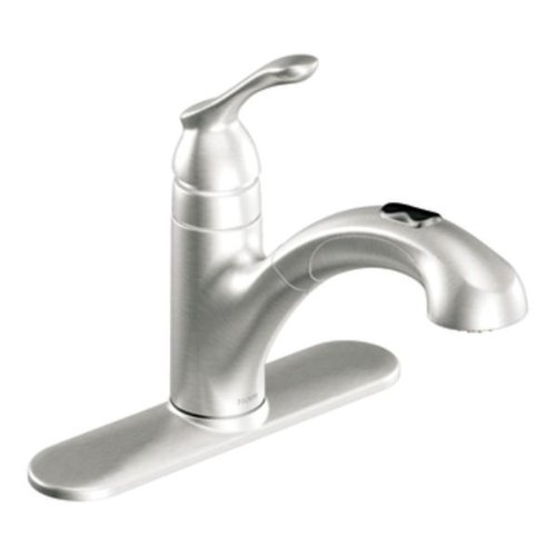 Moen CA87010SRS Banbury Spot Resistant One-Handle Pull-Out Kitchen Faucet, Stainless Steel
