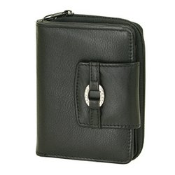 RV-Geldb&ouml;rse f&uuml;r Damen, Leder,schwarz
