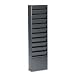 Buddy Products 812-4 Wall mount 11 pocket steel literature rack, black, 36-3/8h