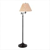 Kinetic Swing Arm Floor Lamp in Deep Patina Bronze