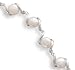 7 Cultured Freshwater Coin Pearls Swirled in 14K White Gold Bracelet