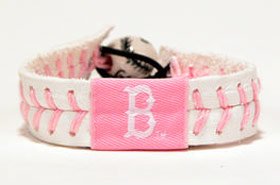 Boston Red Sox Pink Baseball Bracelet