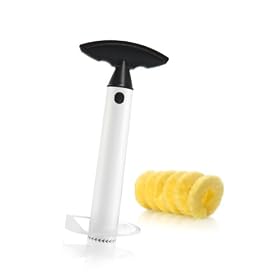 Vacuvin 12.5 x 12.5 x 21 cm Plastic Pineapple Slicer, White/Black