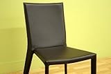 Bono Set Of 2 Leather Dining Chairs In Dark Brown