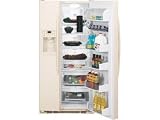 Review GE  / GE Profile PSF23MGWCC 23.1 cu. ft. Side-by-Side Refrigerator with 3 Glass Shelves, ClimateKeeper System, Gallon Door Storage and External Water/Ice Dispenser & Temperature Controls: High Gloss Bisque