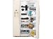 GE Profile PSF23MGWCC 23.1 cu. ft. Side-by-Side Refrigerator with 3 Glass Shelves, ClimateKeeper System, Gallon Door Storage and External Water/Ice Dispenser & Temperature Controls: High Gloss Bisque
