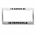I'D Rather Be In Temecula license plate frame Stainless Metal Tag Holder