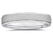 5 mm Brushed Center Comfort-Fit Men's Wedding Band in 14k White Gold