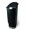 Simplehuman CW1361 40 Litre Plastic Slim Pedal Bin with Lid Lock and Wheels, Black