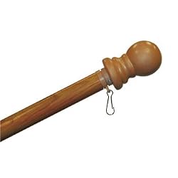 5' Wood Grain Flagpole - Spins to prevent tangles