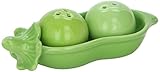 Kate Aspen Two Peas in A Pod Ceramic Salt and Pepper Shakers in Ivy Print Gift Box