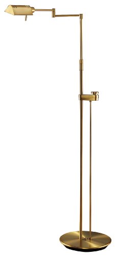 Holtkoetter Halogen Floor Lamp with Side-Line Dimmer, Antique Brass