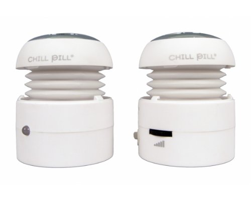 Hammerhead Chill Pill Mobile Speaker, White with Chrome Grill