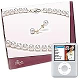 AA 6-6.5mm Round Akoya Cultured Pearl Set, with FREE Apple iPod 4GB Portable MP3 Player