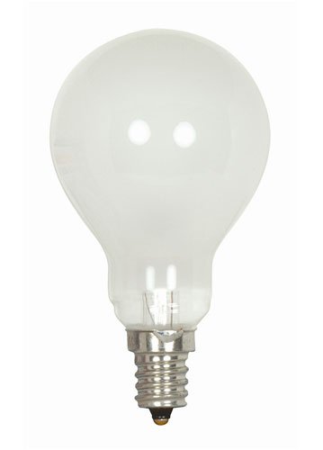 Satco S2741 120V Candelabra Base 40-Watt A15 Light Bulb, Frosted