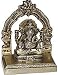 God Ganesha Brass Sitting Statue Sculpture 3.75 x 2 x 5 inches