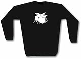 Drum Set logo Men's Sweat Shirt in 2 Colors Small thru 3XL