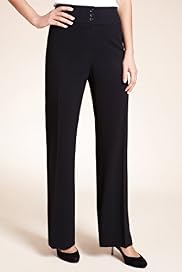 Wide waistband 3 Button Bootleg Trousers
