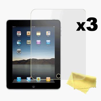 Three LCD Screen Guards / Screen Protectors for Apple iPad