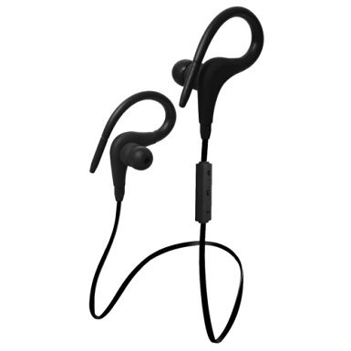 Bluetooth V4.1 Wireless Headphones In-Ear Earphones w/ Noise Cancellation, Mic, APTX for iOS Android Devices (Black)