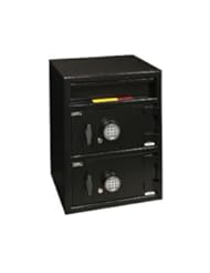 Dacassos "B" Rate Money Manager Series Undercounter Two Door Depository Safes Deposit Compartments: Top-Drop