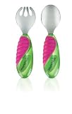 Munchkin Mighty Grip Fork and Spoon (Colours May Vary)