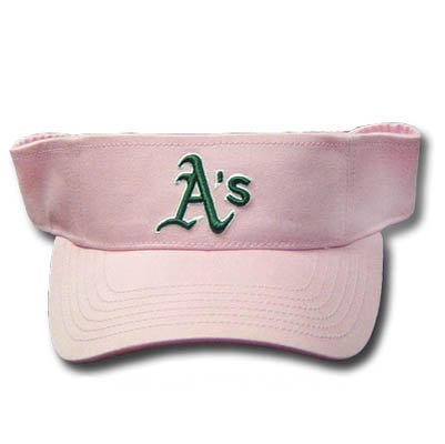 VISOR HAT MLB OAKLAND ATHLETICS PINK COTTON NEW WOMEN