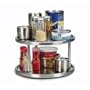 STAINLESS steel LAZY Susan 2 tier TURNTABLE Kitchen