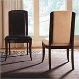 Regal Gold Trump Home Central Park High Back Fabric Side Chair in Dark Brown