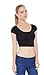 CordiU Women's Cotton Span Active Basic Cap Sleeve Top
