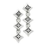 Sterling Silver Antiqued Gothic Post Earrings
