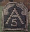 US Army North (5th Army) Subdued Patch