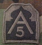 US Army North (5th Army) Subdued Patch