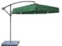 10 Foot Hunter Green Cantilever Offset Umbrella with 2rd Generation Sand Base Patio Deck