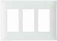 Pass & Seymour SWP263WBPCC10 Screw Less Wall Plate Plastic Sub Plate Three Gang, White