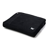 HP Pavilion DV2-1030US Laptop Faux Suede Protective Sleeve with Shoulder Strap and Pocket - Black